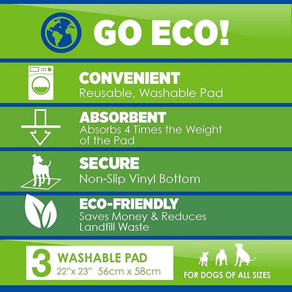 Four Paws Wee-Wee Premium Patch Reusable Pee Pad for Dogs, Premium Patch (Washable Pad) 24.5" x 25.7" (1 Count)