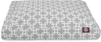 Gray Links Extra Large Rectangle Indoor Outdoor Pet Dog Bed With Removable Washable Cover By Majestic Pet Products