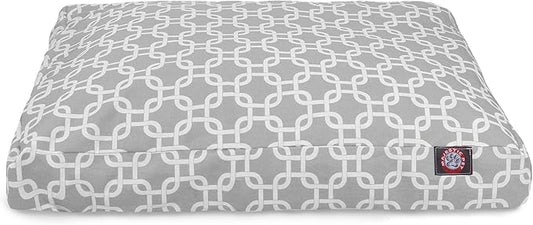 Gray Links Extra Large Rectangle Indoor Outdoor Pet Dog Bed With Removable Washable Cover By Majestic Pet Products