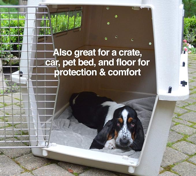 PetFusion Premium Dog & Cat Blanket | Ultra Soft Pet Blanket Available in Plush or Quilted; 2 Colors (Grey; Brown) | Perfect for Small Dogs & Large Dogs