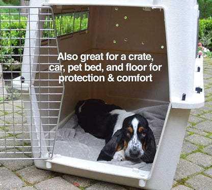 PetFusion Premium Dog & Cat Blanket | Ultra Soft Pet Blanket Available in Plush or Quilted; 2 Colors (Grey; Brown) | Perfect for Small Dogs & Large Dogs