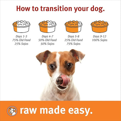 Sojos Complete Natural Grain Free Dry Raw Freeze Dried Dog Food Mix, Lamb, 2-Pound Bag