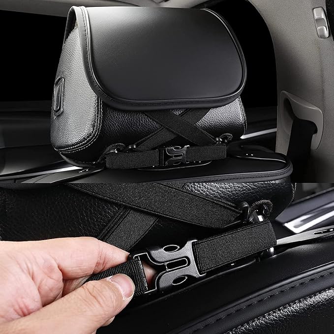 Coverado Front Seat Cover, Car Seat Covers Front Seats, Waterproof Leather Car Seat Cushion, 2PCS Universal Seat Covers for Cars, Car Seats Protector, Black Seat Covers Fit for Most Cars