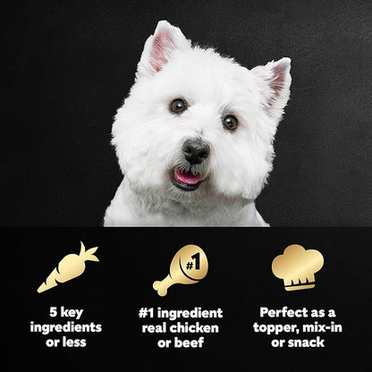 Cesar Simply Crafted Wet Dog Food Toppers for Dry Food, Chicken, Carrots & Green Beans and Beef, Chicken, Purple Potatoes, Peas & Carrots Meal Topper, 1.3 oz. Tub, 16 Count