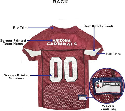 NFL Arizona Cardinals Dog Jersey, Size: XX-Large. Football Jersey Costume for Dogs