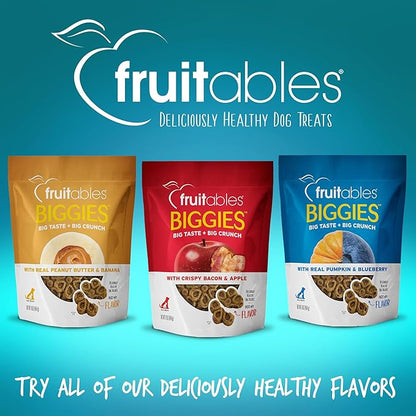 Fruitables Biggies Dog Biscuits, Pumpkin Treats for Dogs, Healthy Doggie Biscuits, Crunchy Treats, No Wheat, Corn or Soy, Made in The USA, Almond Butter and Coconut Flavor, 16oz (Pack of 2)