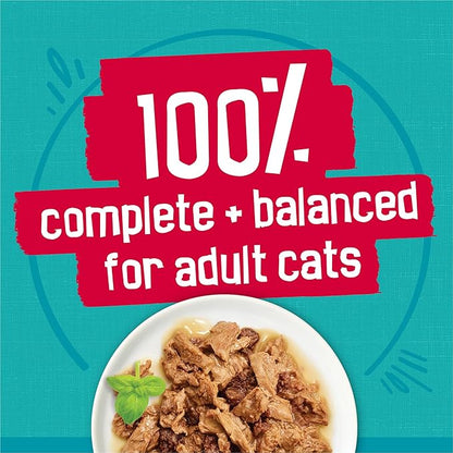 Purina Friskies Wet Cat Food Variety Pack, Tasty Treasures Prime Filets (With Ocean Fish and Tuna, With Chicken and With Turkey) - 5.5 Ounce (Pack of 12)
