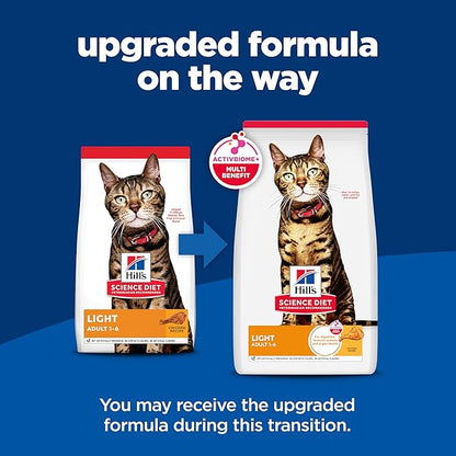 Hill's Science Diet Adult 1-6 Light Dry Cat Food, Chicken, 4 lb. Bag