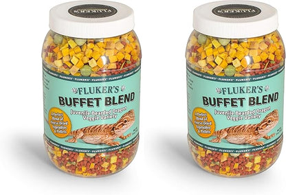 Fluker's Buffet Blend Juvenile Bearded Dragon Diet, Veggie Variety, 5 oz (Pack of 2)