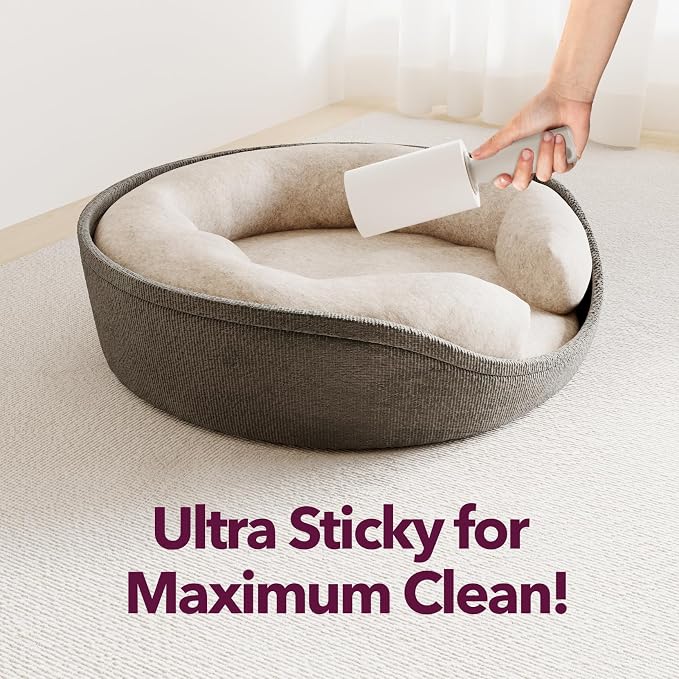 Lint Rollers for Pet Hair Extra Sticky, 550 Sheets Mega Value Set Lint Roller with 2 Upgraded Handles, 5 Rollers Portable Pet Lint Remover for Clothes, Furniture, Carpet, Dog & Cat Hair Removal