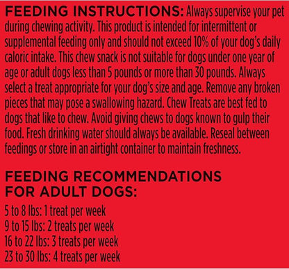 Milk-Bone Mini Comfort Chews, Chewy Texture and Real Beef, 18 Mini Chews (Pack of 4)
