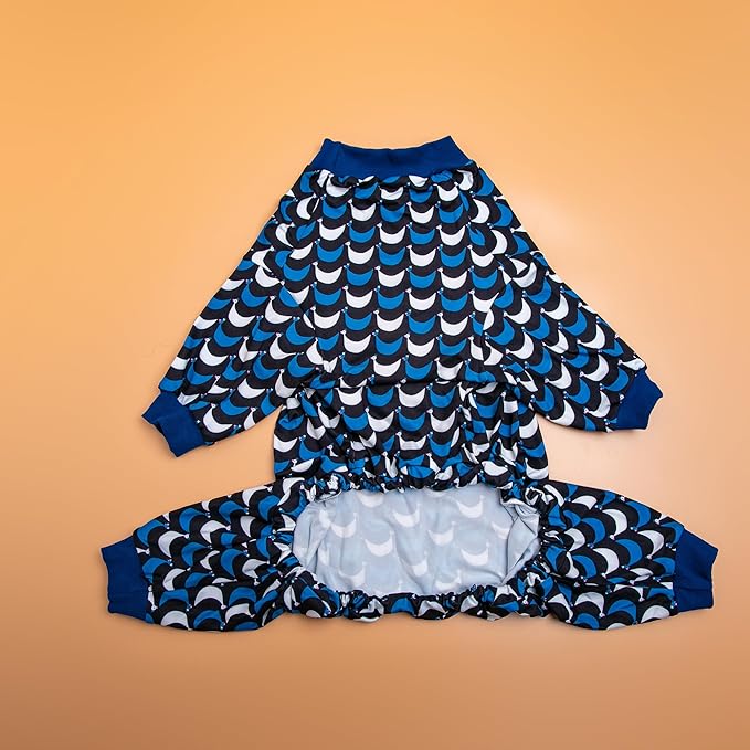 LovinPet Jammies for Large Dogs - Anti Licking & Anxiety Calming Dog Shirt, Lightweight Stretchy Summertime Print, Pitbull Shirt, Large Dogs Onesie, Pitbull Clothes, Dog Costume for Parties, Black XL