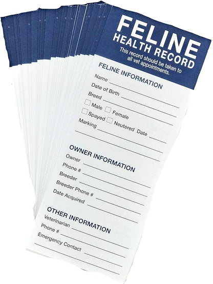 Revival Animal Health, Cat Health Record Booklets, Track Vaccinations, Exams, Deworming & Treatments – Veterinary Record Keeper, Customizable & Compact Format for Pet Owners, Shelters & Vets, 25 Pack