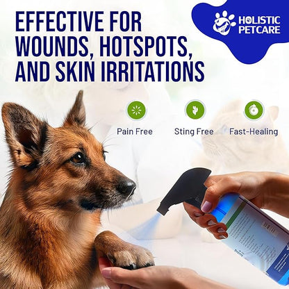 Holistic Pet Care Colloidal Silver for Dogs, Cats, Horses & Birds – 20 PPM Wound Care, Hot Spot Treatment, Skin Relief & Immune Support – All-Natural Pet Colloidal Silver Solution, Spray Bottle (16oz)