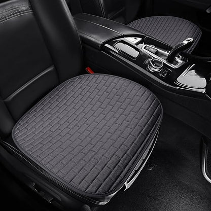 VarCozy Linen Car Seat Covers, Bottom Breathable Seat Covers for Cars for All Seasons with Non-Slip Protector, Universal Seat Covers for Cars, SUVs, Trucks