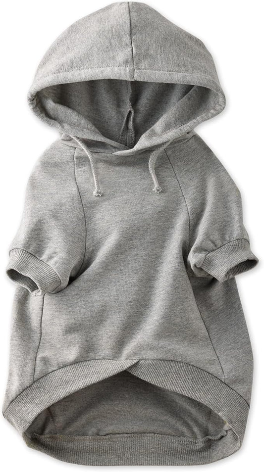 Pet Passion Rocky – The Original Lightweight Hooded Tee 100% Organic Cotton Dog Hoodie Pet Coat Sweater for All Sized Dogs, Original Heather Gray, XX-Large (70-110 lbs)