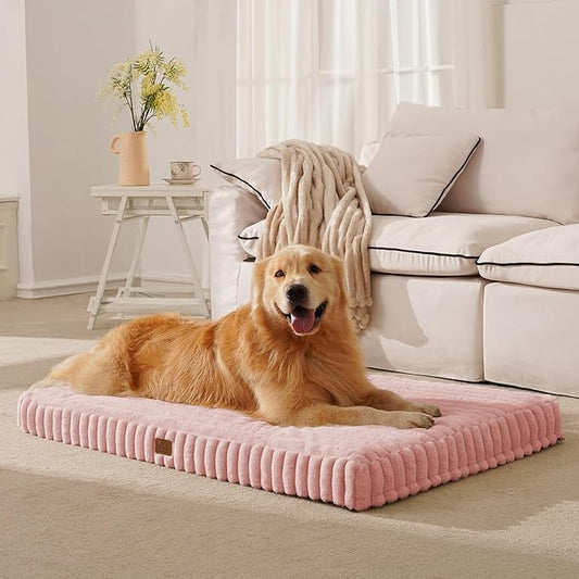 Orthopedic Dog Bed for XXL Jumbo Dog, Waterproof Pet Crate Bed with Removable Washable Cover, Non-Slip Bottom, Egg-Crate Foam Support