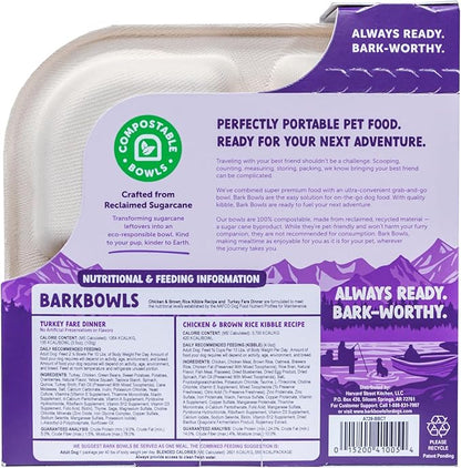 On The Go Dog Food, Turkey Fare Dinner - 7.5 oz Trays (6 Count), Made in The USA with Real Turkey