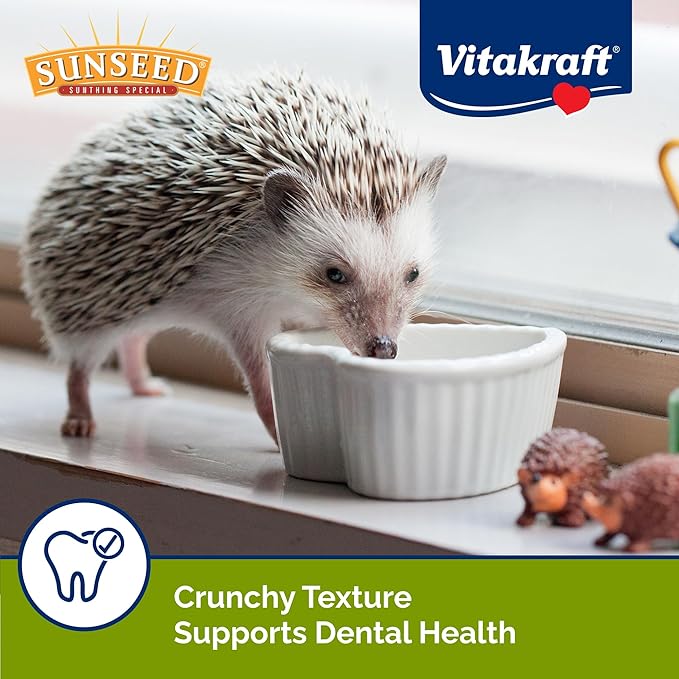 Sunseed Vita Prima Hedgehog Food - High-Protein Poultry, Seafood, and Mealworm Food Blend - Vitamin-Fortified for Happy and Healthy Hedgehogs 1.56 Pound (Pack of 1)