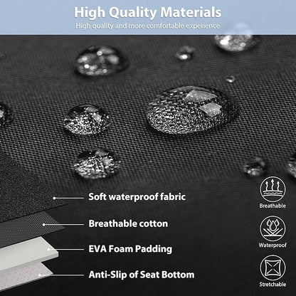 CAR PASS Waterproof Car Seat Covers Full Sets, Universal Fit Seat Covers for Cars, EVA Neoprene Seat Cover Set Full Sets, Interior Covers for Auto SUV,Vans,sedans, Trucks,(Black and Gray)