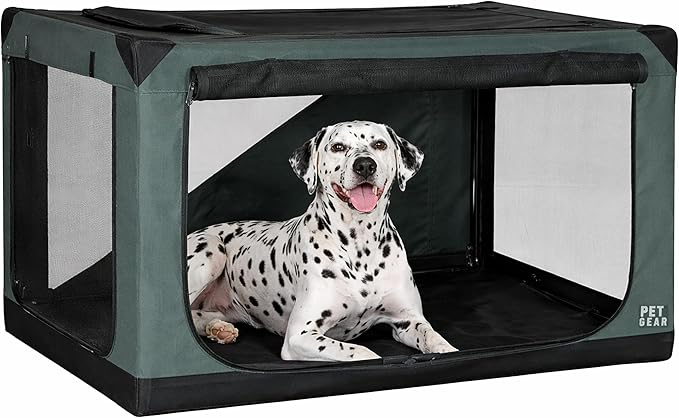 Pet Gear Insta-Fold Soft Crate for Dogs, 42", Deep Pine