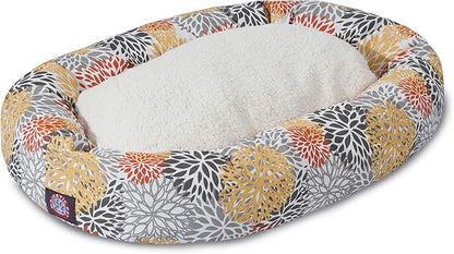 Majestic Pet 40" Citrus Blooms Sherpa Bagel Bed