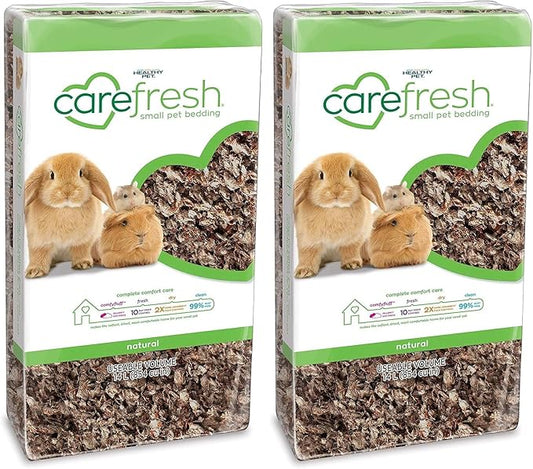 Carefresh 99% Dust-Free Natural Paper Small Pet Bedding with Odor Control, 14 L (Pack of 2)