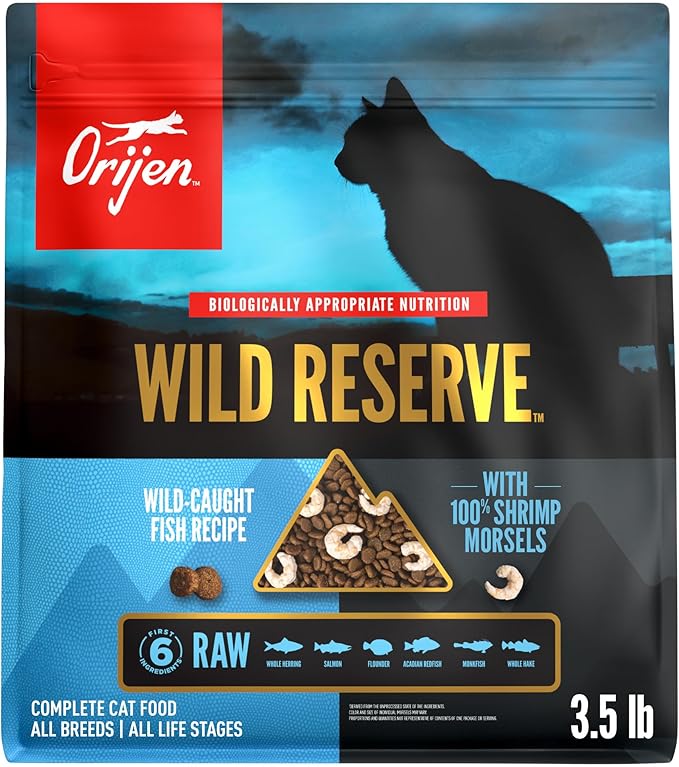 ORIJEN Wild Reserve Dry Cat Food Wild-Caught Fish Recipe 3.5lb Bag