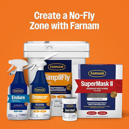 Farnam Endure Fly Spray for Horses - Long-Lasting Sweat-Resistant Fly Repellent, Repels Flies, Mosquitoes, Gnats and Ticks, Up to 14 Days Fly Control - 128 oz Refill