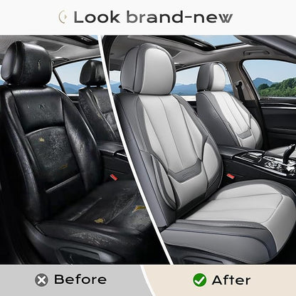Coverado Seat Covers, Car Seat Covers Front Seats, Car Seat Cover, Car Seat Protector Waterproof, Car Seat Cushion Nappa Leather, Seat Covers Carseat Cover Universal Fit for Most Cars