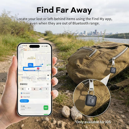 Hoxe Air Tracker Tags-3 Pack for iOS & Android, Smart Tag for Key, Bag, Pet | Dual System Luggage Tracker Compatible with Apple Find My & Google Find Hub App, Bluetooth Key Finder Replaceable Battery