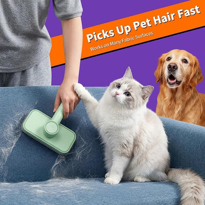 Pet Hair Removal Tool, Reusable Lint Brush for Multi-Fabric Edge | Upgraded Lint Broom Electrostatic Lint Brush Ideal for Pet Hair Removal, Couch & Bedding Cleaner, Dog & Cat Fur Removal