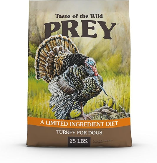 Taste of the Wild Prey Turkey Limited Ingredient Recipe Dry Dog Food 25 lb