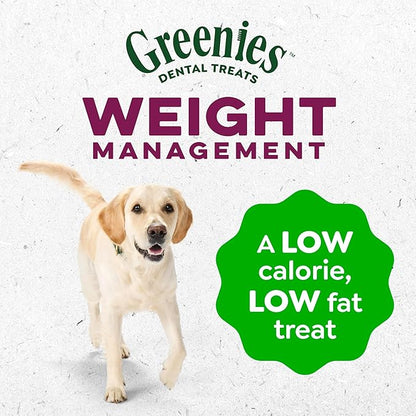 Greenies Veterinarian-Recommended Adult Natural Dental Dog Treats Petite Size, Weight Management Dog Dental Chews, 27 oz. Pack, 45 Count