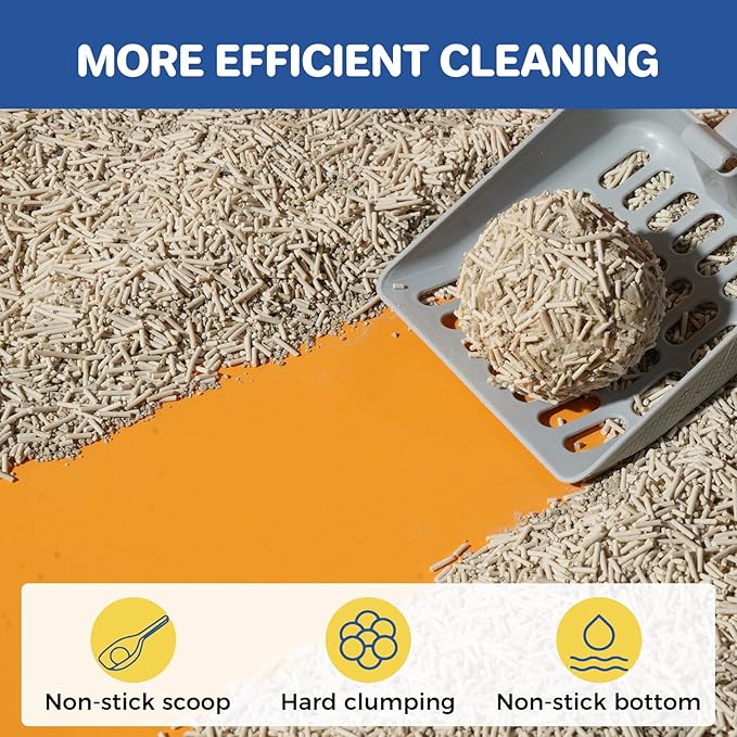 ABCPET Natural Cat Litter Clumping Cat Litter,18 Pounds Mixed Straw Kitty Litter Lightweight Litter,Dust Free and Low Tracking Litter Odor Control Unscented