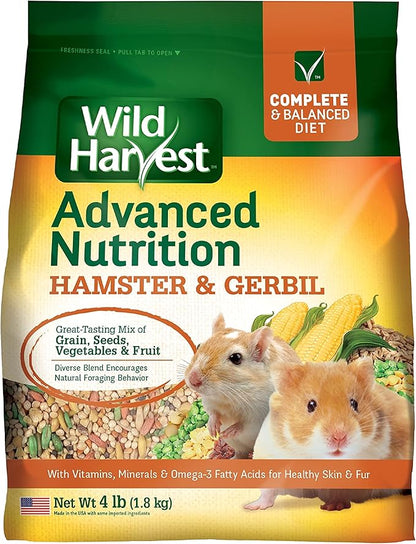 Wild Harvest Hamster And Gerbil Advanced Nutrition Diet, 4-Pound, Multicolor, One Size (E1950W), 4 pounds