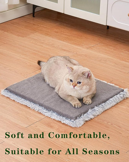 SETVSON Cat Bed Pad for Indoor Cats, 15.7*15.7*1.57 inch Double Sided Soft Small Pet Bed, Washable Cat Bed Dog Bed, Cute Self Heating Pet Pad, Breathable Pet Mat for Kitten, Medium, Large Cats Puppy
