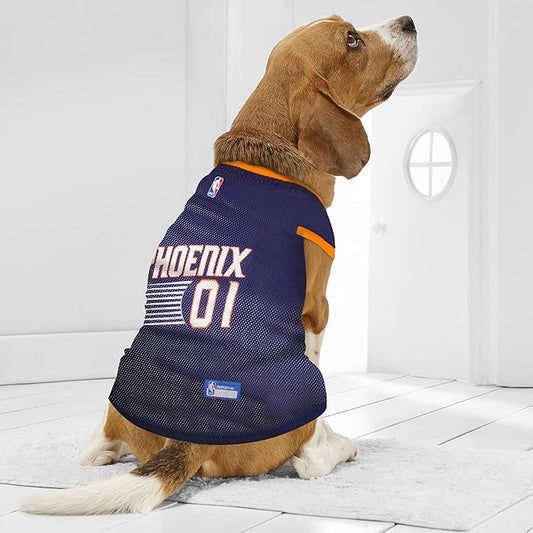 NBA PHOENIX SUNS DOG Jersey, Small - Tank Top Basketball Pet Jersey