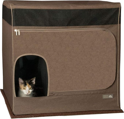 Pet Gear Pro Pawty for Cats with littertraX Mat, Put an end to Scattered Litter, Foldable, Easy Clean, Litterbox not Included, 2 Models, 2 Colors