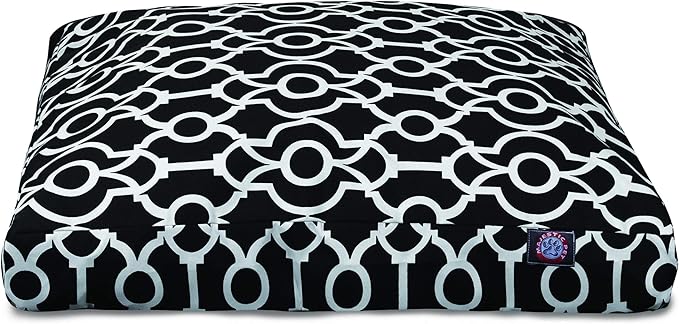 Majestic Pet Athens Black Medium Rectangle Pet Bed