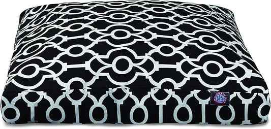 Majestic Pet Athens Black Medium Rectangle Pet Bed