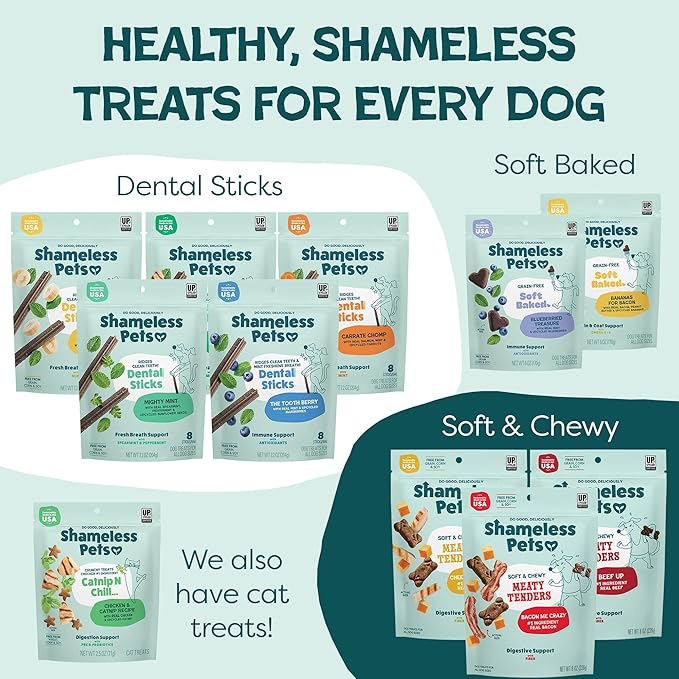Shameless Pets Crunchy Dog Treats - Snack Mix Variety, 10oz - Healthy Dog Biscuits & Cookies Treats for Small, Medium, and Large Dogs - Made in The USA - Free from Corn & Soy