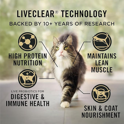 Purina Pro Plan Indoor Cat Food LiveClear Cat Allergen Reducing Turkey and Rice Formula - 5.5 lb. Bag