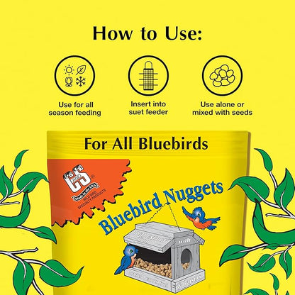 C&S Wild Bird Bluebird Suet Nuggets Mega Box, 8 Pounds