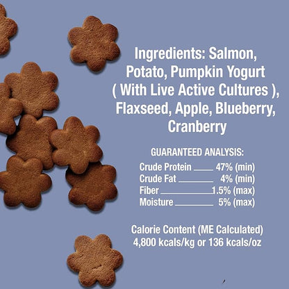 Whole Life Cat Living Treats for Cats – Human Grade Probiotics for Allergy & Itchy Skin Relief, Natural Digestive Support, Healthy Cat Snacks for Felines - Salmon & Yogurt, 1 oz (Pack of 2)