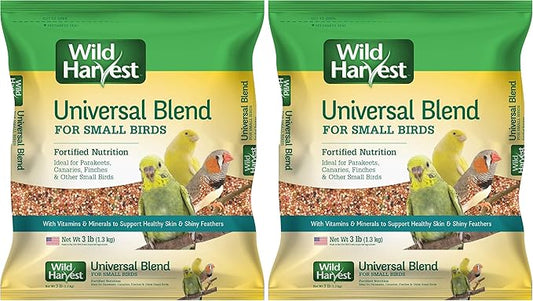 Wild Harvest Bird Seed Collection: Daily Blends and Advanced Nutrition for Parakeet, Canaries, Finches, Cockatiel, Parrots and More. (Pack of 2)