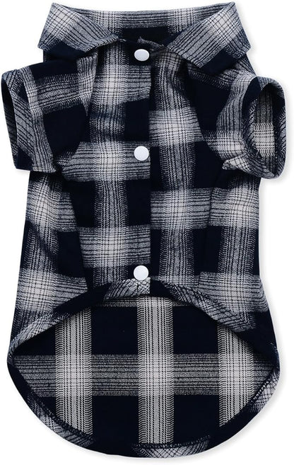 Koneseve Dog Shirt, Pet Plaid Clothes Shirt T-Shirt, Sweater Bottoming Shirt for Small Dog Cat Puppy Grid Adorable Wearing Stylish Cozy Halloween,Christmas Costumes (Blue;XL/Extra Large)