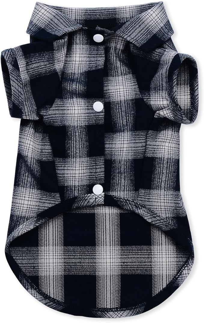 Dog Shirt,Koneseve Pet Plaid Polo Clothes Shirt T-Shirt, Sweater Bottoming Shirt ,Cat Puppy Grid Adorable Wearing Stylish Cozy Halloween,Christmas Costumes {Blue;S/Small}