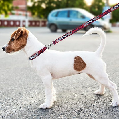 Pets First NFL New England Patriots Licensed PET COLLAR, Large - Heavy-Duty, Strong, and Durable Dog Collar. Available in 31 Football Teams and 4 Sizes
