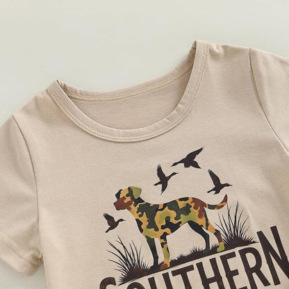 Toddler Baby Boy Clothes 6 12 18 24 Months Summer Outfit Short Sleeve T-Shirt Tops Camo Shorts Set 2T 3T 4T